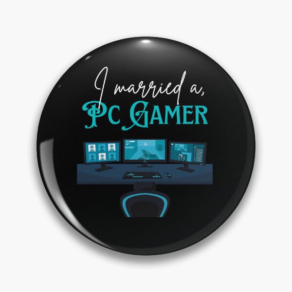 Item preview, I Married a PC Gamer - Nerdy Tshirt - Turquoise designed and sold by InkedViolet.