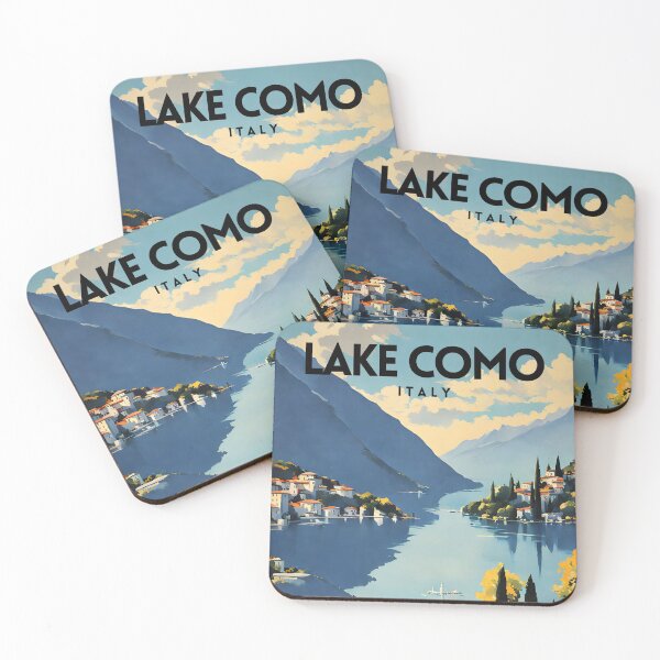 Item preview, Lago di Como Italia Retro Travel Poster designed and sold by ZionPosteria.