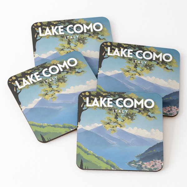 Item preview, Lake Como Italy Minimal Travel Poster designed and sold by ZionPosteria.