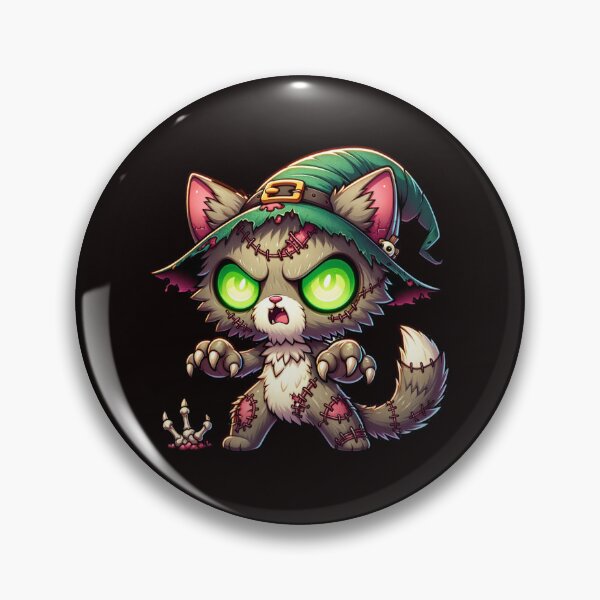 Artikelvorschau, Süße Kawaii Zombie Halloween Horror Katze entworfen und verkauft von Redblackman.