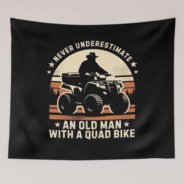 Item preview, Old Man on a Quad Bike Never Underestimate ATV Vintage designed and sold by PantatKiller.