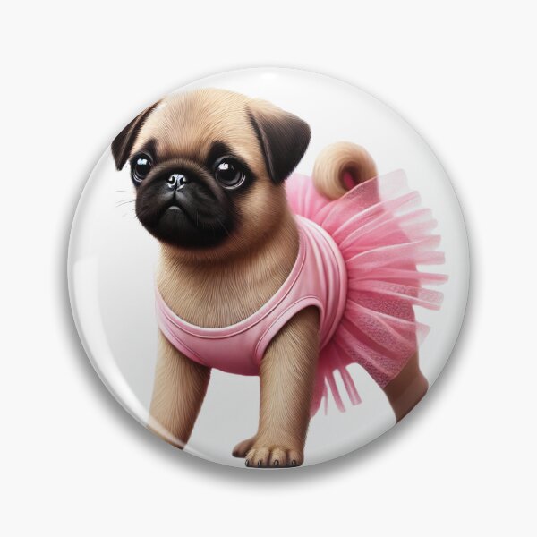 Item preview, Sweet, little pug in a pink tutu. designed and sold by toypoodlemom.