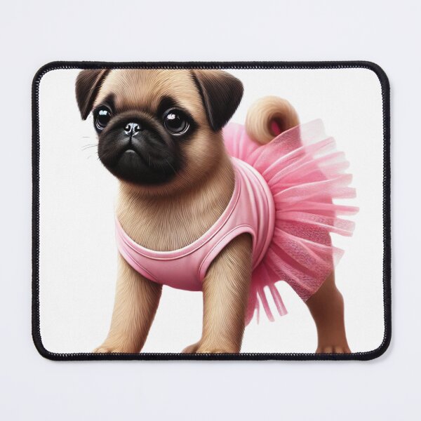 Item preview, Sweet, little pug in a pink tutu. designed and sold by toypoodlemom.