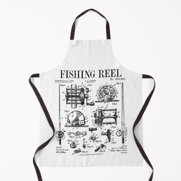 Item preview, Fishing Reel Old Antique Fisherman Vintage Patent Print designed and sold by GrandeDuc.