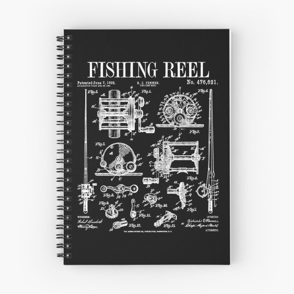 Item preview, Fishing Reel Old Antique Fisherman Vintage Patent Print designed and sold by GrandeDuc.