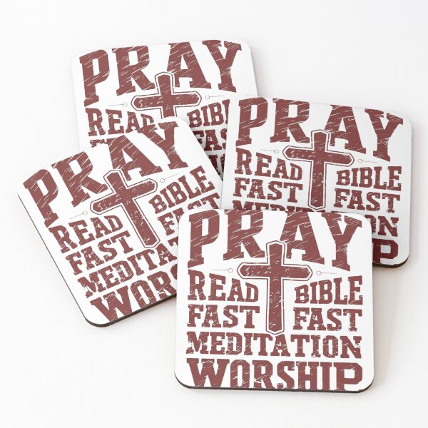 Item preview, Pray, Read Bible, Fast. Mediation, Worship designed and sold by Script-Melodies.