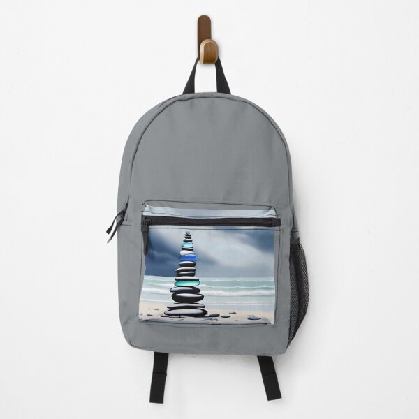 Item preview, Zen Cairn Tower Beach Pebbles and Sea Glass Pale Coastal Decor 4 of 4 designed and sold by Beachy.