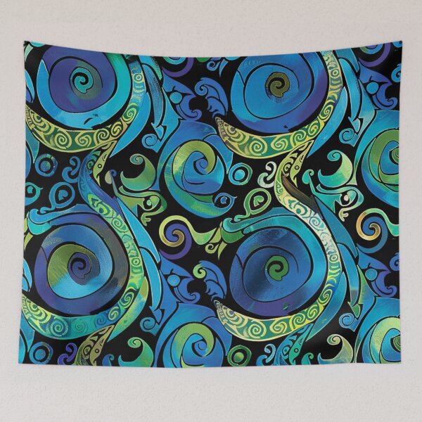 Item preview, New Zealand Māori Paua Pattern Koru Design 6 designed and sold by GrinGalore.