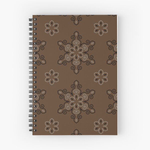 Item preview, Brown Six Point Star and Flower Pattern designed and sold by KeksWorkroom.