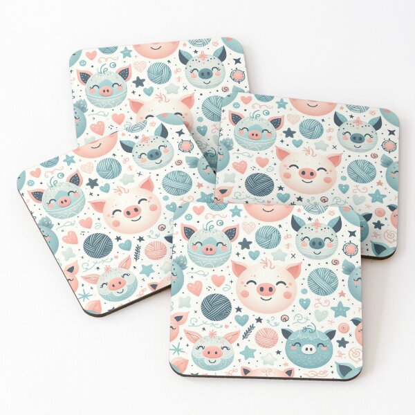 Item preview, Porcine Whimsy: A Pastel Parade designed and sold by Furbulous Faces.