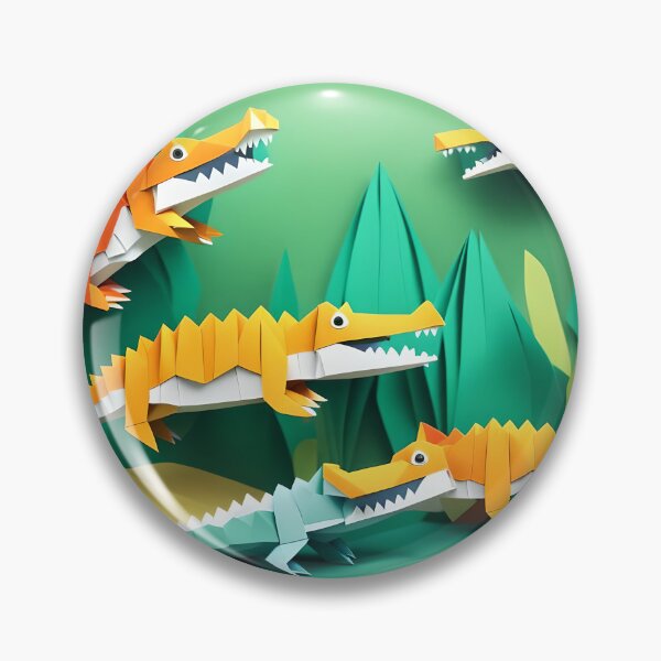 Item preview, Origami Art - River Playtime: A Cute Crocodile Family Adventure designed and sold by ArtfulFolds.