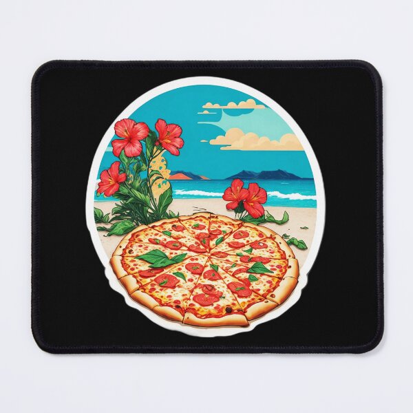Item preview, Tasty Pepperoni Pizza on a Hawaiian Beach designed and sold by NautiChic.