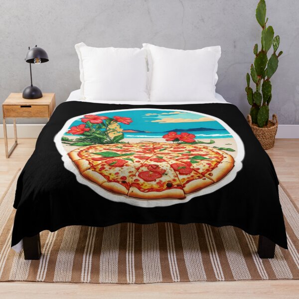 Item preview, Tasty Pepperoni Pizza on a Hawaiian Beach designed and sold by NautiChic.