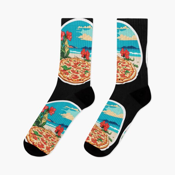 Item preview, Tasty Pepperoni Pizza on a Hawaiian Beach designed and sold by NautiChic.