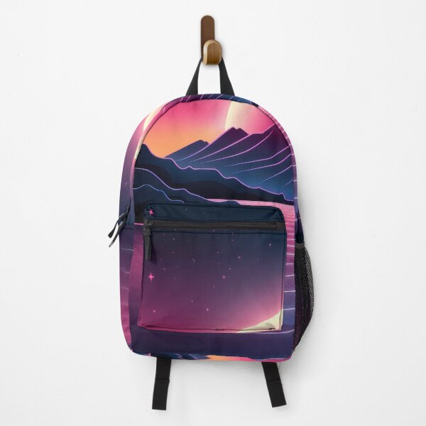 Item preview, Paisaje de Neon Mountain con luna llena designed and sold by ML-Media.