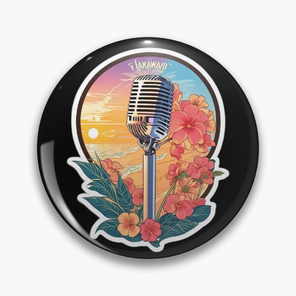 Item preview, Hawaii Radio Microphone with Orchids at Sunset designed and sold by NautiChic.