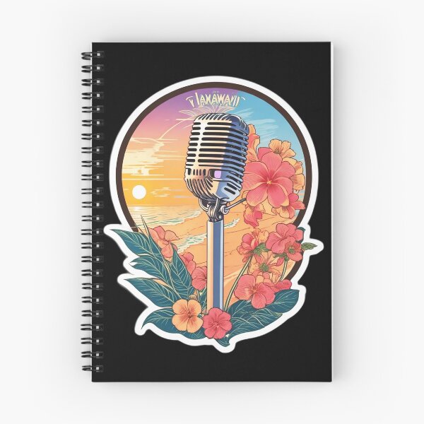 Item preview, Hawaii Radio Microphone with Orchids at Sunset designed and sold by NautiChic.