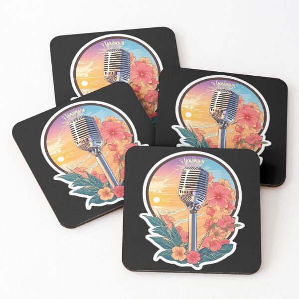 Item preview, Hawaii Radio Microphone with Orchids at Sunset designed and sold by NautiChic.
