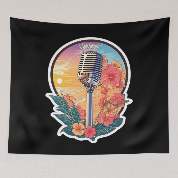 Item preview, Hawaii Radio Microphone with Orchids at Sunset designed and sold by NautiChic.