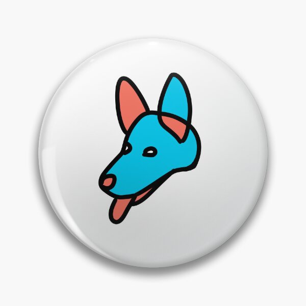 Item preview, German Shepherd, dog, blue red abstract art designed and sold by WhackoDesigns.