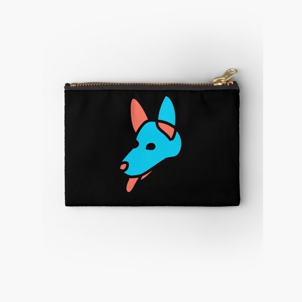 Item preview, German Shepherd, dog, blue red abstract art designed and sold by WhackoDesigns.