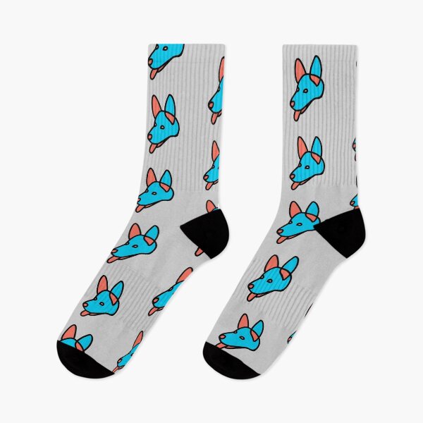 Item preview, German Shepherd, dog, blue red abstract art designed and sold by WhackoDesigns.