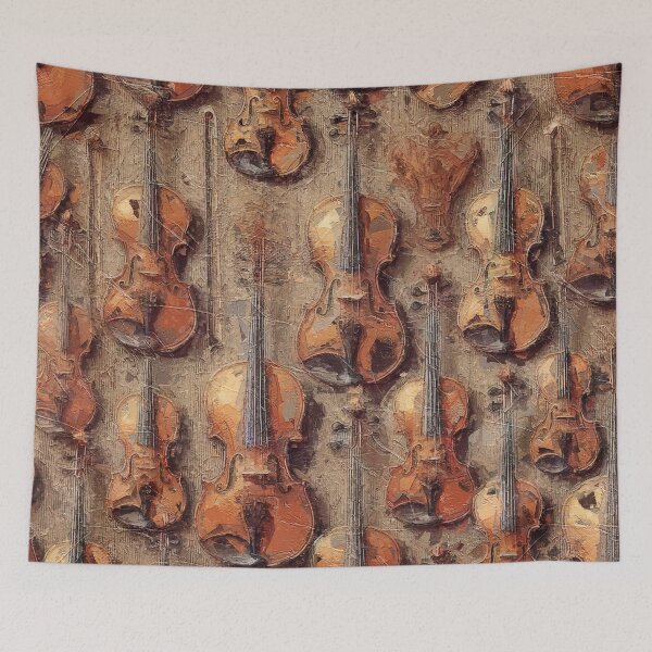 Item preview, Rustic Symphony: Vintage Violin Harmony designed and sold by Michael van der Hoorn.
