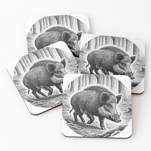Item preview, Wild boar in the woods designed and sold by SommeryLaser.