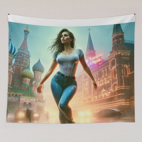 Item preview, "Moscow Cyberpunk Rainstorm" designed and sold by Ghost Archer Illusions.