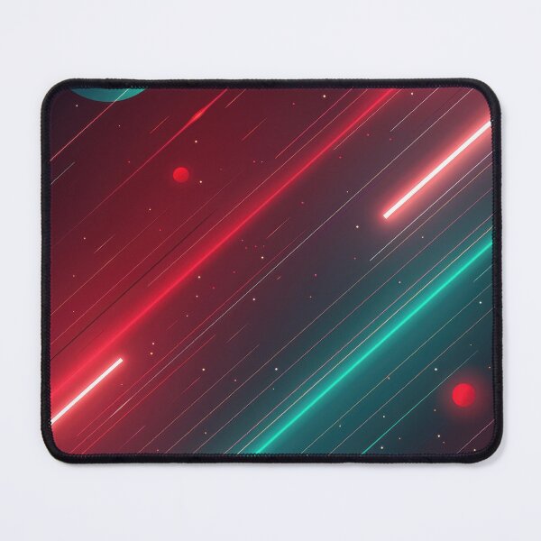 Item preview, Abstract Neon Design With Red And Teal Lines designed and sold by RGShirtWorks.