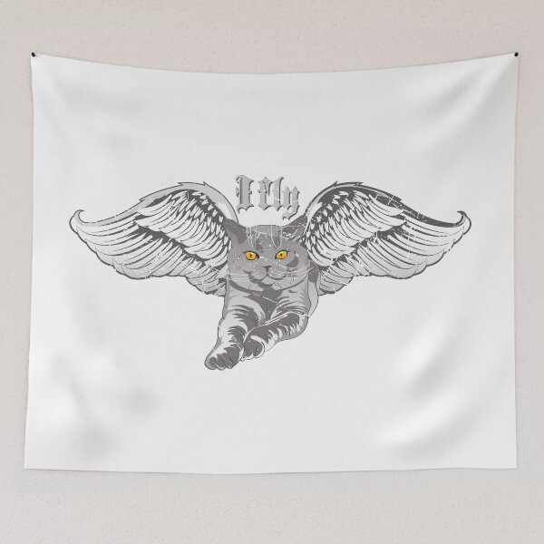 Item preview, Vintage Cat of wings designed and sold by PMSNshop.