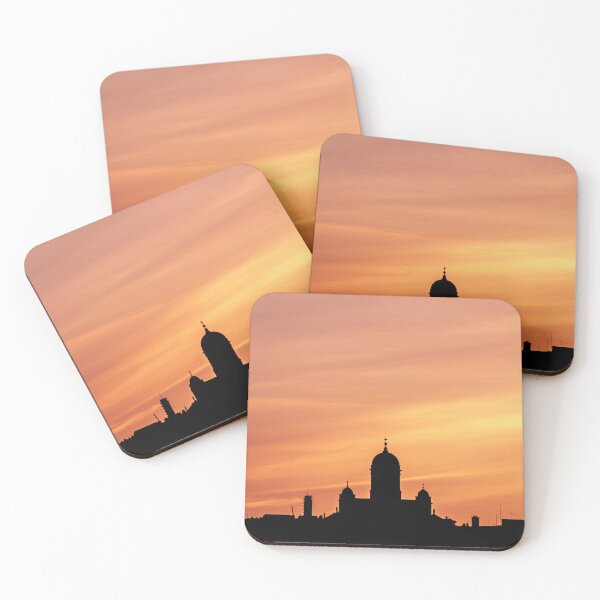 Item preview, Summer sunset behind Helsinki Cathedral designed and sold by Tom Heinola.
