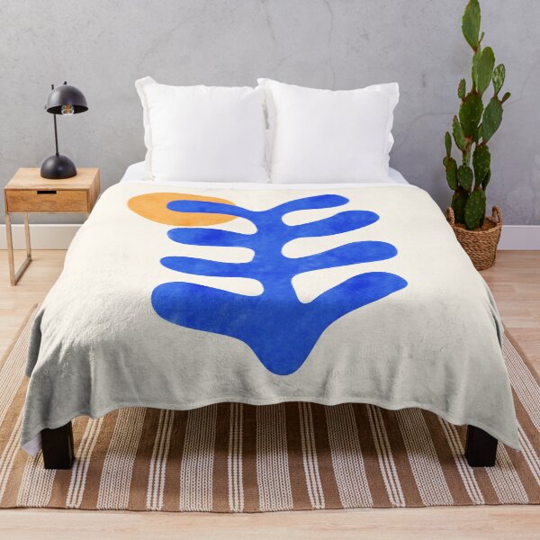 Item preview, After Henri Matisse Cut-Outs Watercolor Blue Orange designed and sold by ahumbleconcept.