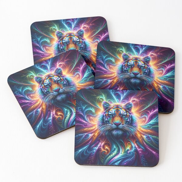 Item preview, Astral Tiger Fractal Art designed and sold by AI-Only Creations.