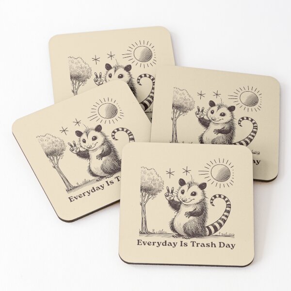 Item preview, Everyday Is Trash Day Funny Raccoon Saying Quote Men Women designed and sold by VerdePlantTees.