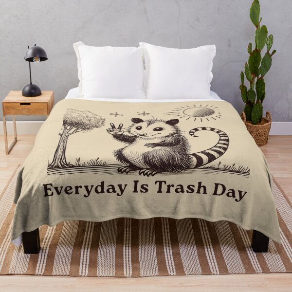 Item preview, Everyday Is Trash Day Funny Raccoon Saying Quote Men Women designed and sold by VerdePlantTees.