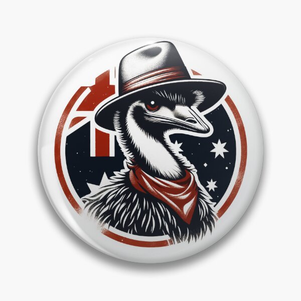 Item preview, Emu with Akubra Australia cute Animals designed and sold by Dolphin Graphic.