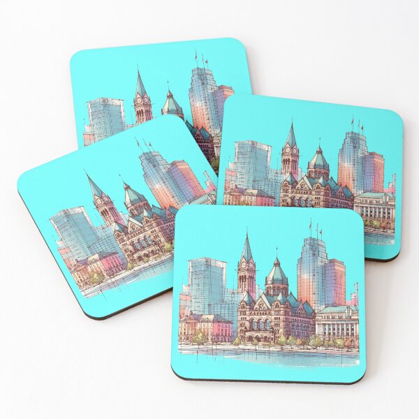 Item preview, 3D London Ontario Skyline Sketch Art,   designed and sold by PaintMeWorld.