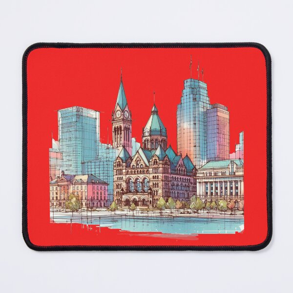 Item preview, 3D London Ontario Skyline Sketch Art, designed and sold by PaintMeWorld.