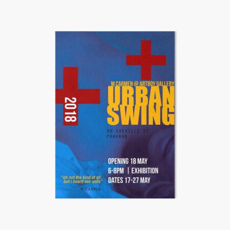 Urban Swing Exhibition Poster (satirical alternative) Art Board Print
