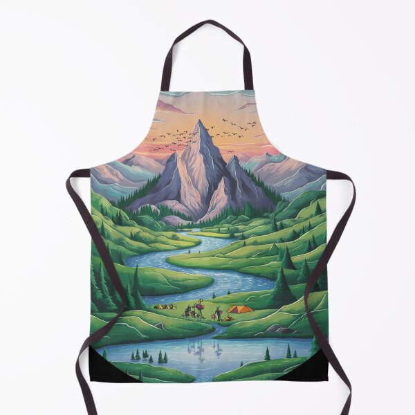 Item preview, Mountain landscape with a flowing river designed and sold by MyNiceDesigns.