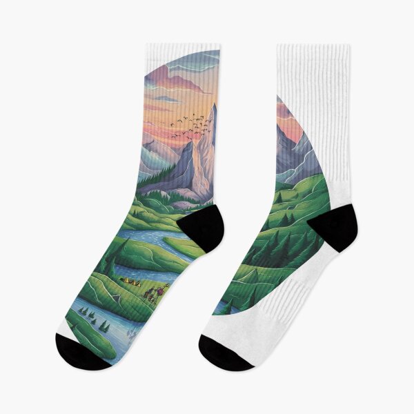 Item preview, Mountain landscape with a flowing river designed and sold by MyNiceDesigns.