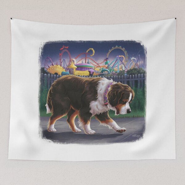 Item preview, Sad dog next to the amusement park 2 designed and sold by MyNiceDesigns.