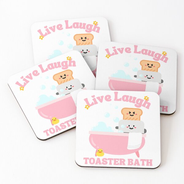 Item preview, Live Laugh Toaster Bath Cute Women Girls designed and sold by thebest-2studio.