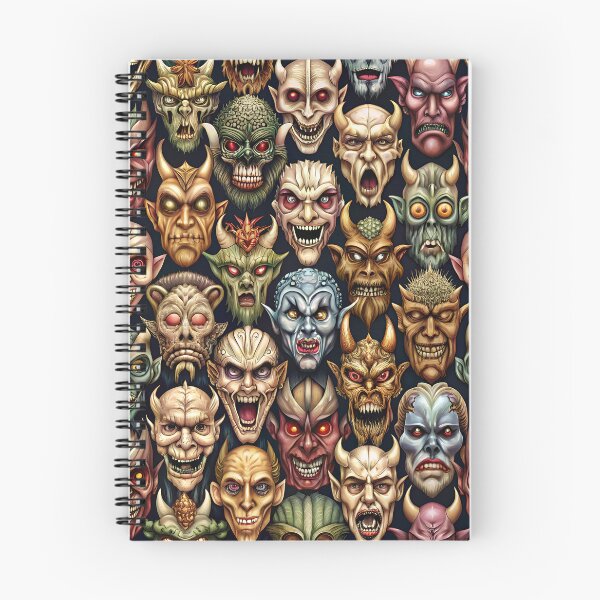 Item preview, Gothic Creatures Faces Pattern designed and sold by Itsheartshop.