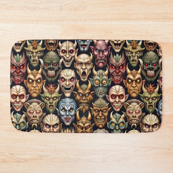 Item preview, Gothic Creatures Faces Pattern designed and sold by Itsheartshop.