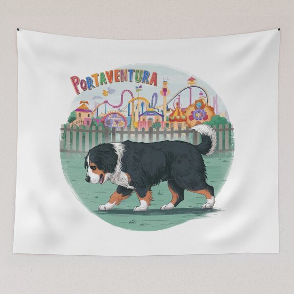 Item preview, Sad dog next to the amusement park 3 designed and sold by MyNiceDesigns.