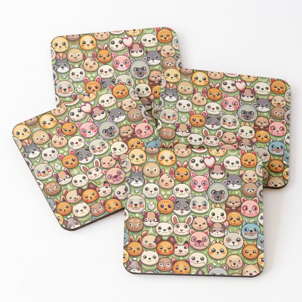 Item preview, Cute Animal Faces Pattern designed and sold by Itsheartshop.