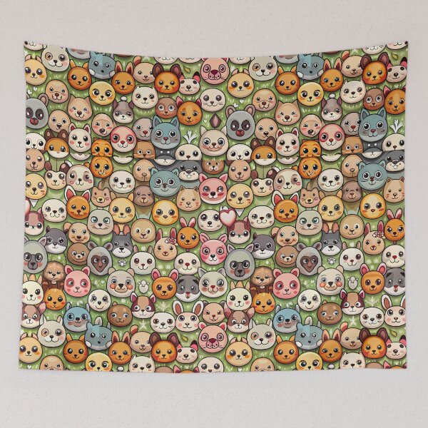 Item preview, Cute Animal Faces Pattern designed and sold by Itsheartshop.