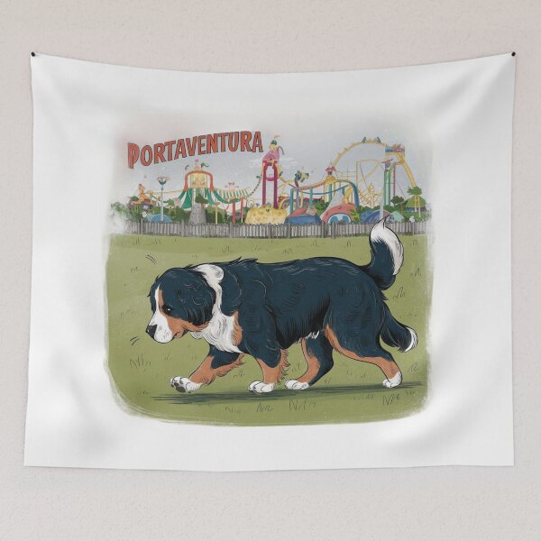 Item preview, Sad dog next to the amusement park 4 designed and sold by MyNiceDesigns.